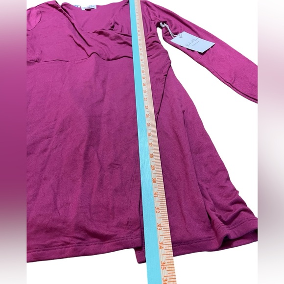 Birch and Stone Contour Long Sleeve V-Neck Wrap Dress Size XL Stretch Flattering - Picture 6 of 8